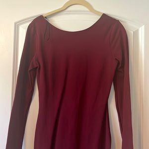 Lulus Bodycon open back dress in cranberry